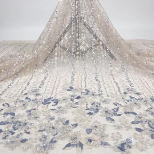 Promotion of beautiful multi-color lamination irregular flower tulle embroidered lace, suitable for fashionable ladies' skirts