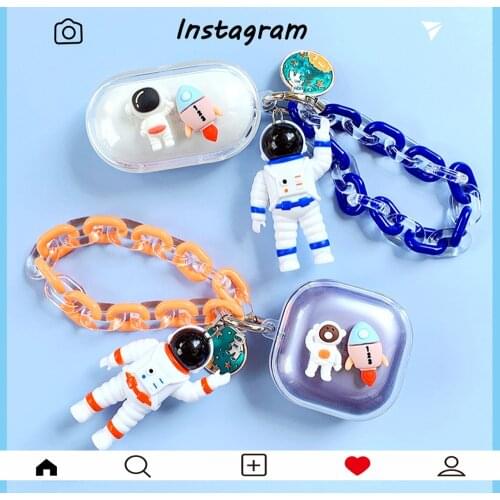 Cute Astronaut Cover for Samsung Galaxy Buds Live / Buds Pro / Buds / Buds Plus Case Wireless Bluetooth Earphone Accessories Box