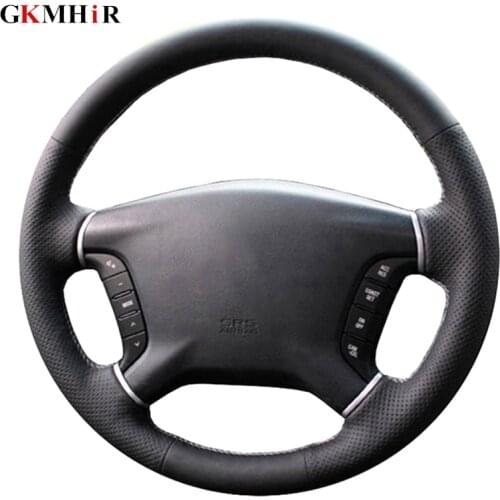Artificial Leather Steering Wheel Cover Black Car Steering Wheel Cover for Mitsubishi Pajero 2007-2014 Galant 2008-2012