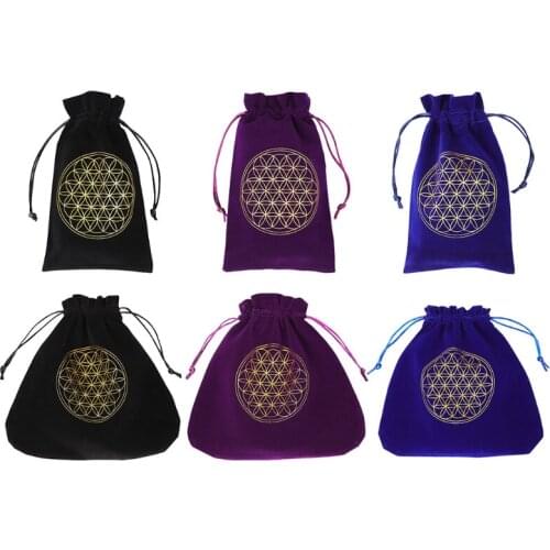 Flower of Life Divination Storage Bag Small Object Storage Bag Home Jewellery Pouch Make Up Storage Bag for Women