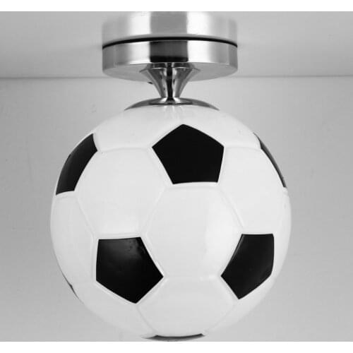 Kids Room Lighting Ceiling Lamp Children Led Lights For Home Glass Soccer Or Basketball Football Lamp E27 Ceiling Lights