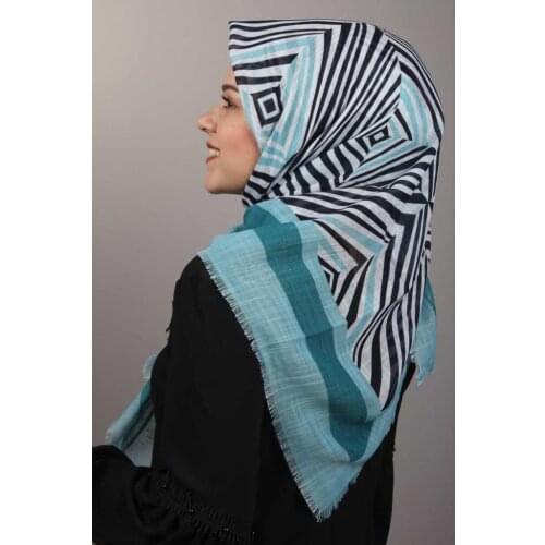 ERBİL PATTERNED LINEN FLAMLI SCARF-DESEN-04-RENK-07