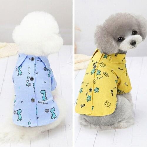 Pet Dog Dinosaur print T-Shirt Spring Summer New Casual Fashion Soft Short-sleeve Top dogs clothes