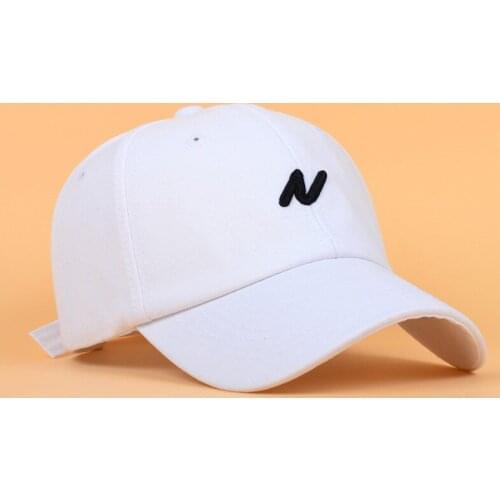 N Letter Embroidery Cotton Casquette Baseball Cap Adjustable Snapback Hats for Men and Women 198