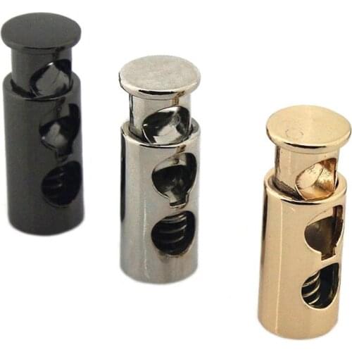 1pcs Metal Fashion Beam Rope Buckle Spring Double Holes Clasp for DIY Clothes Bag Sportswear Shoelace Rope Parts Accessories