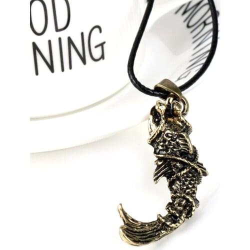 Dongsheng Fashion High Quality The Graver Robbers Chronicles Necklace Lu Tomb Hucho Taimen Fish Model Necklace Metal Jewelry -30