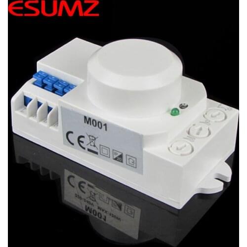 Free shipping 220-240V PIR switch module smart optical tunable microwave radar motion sensor Ceiling Recessed Wall