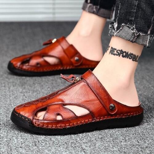 2021 New Mens Gladiator Sandals Summer Fashion Men Sandals Comfortable Outdoor Slipper Men Beach Sandals Mens Shoes Size 38-48
