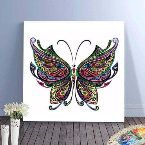 Abstract painting elephant butterfly colorful animals DIY oil painting coloring by numbers digital picture by numbers