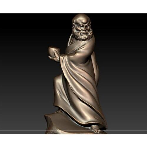 New 3D models CNC 3d Print relief in STL file format Bodhidharma