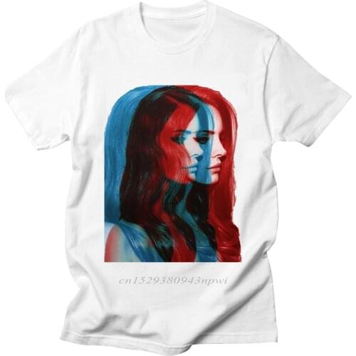 Lana Del Rey Letter Print Casual Funny Shirt for Lady White Top Tee High Quality O-Neck Woman Summer Shirt Male
