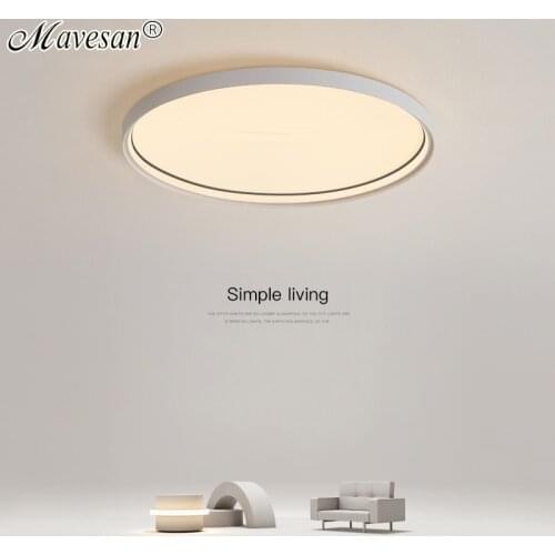Simple Round LED Ceiling Lights For Dining Room Living Room Foyer Kitchen Bedroom Office Restaurant Studyroom Hall Indoor Lamps