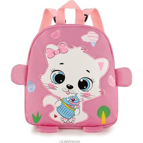 Cartoon Cat Backpack Baby 2-5 Year Cute Little Kindergarten School Bag Girls Backpack School Nylon Bags Lovely Children Backpack