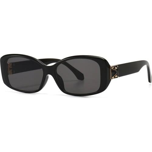 Veshion Retro Sunglasses Women Uv400 Square Frame 2021 Ladies Sun Glasses Oval Black Brown Gift Items Female Accessories