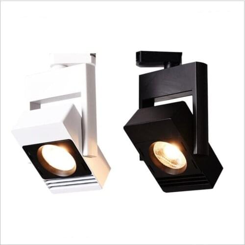 12W 20W 35W COB LED Track Light Rail Spot Light Fixtures Adjust Bean Angle Tack Lamp Led Track spotlight Lighting AC110V/220V