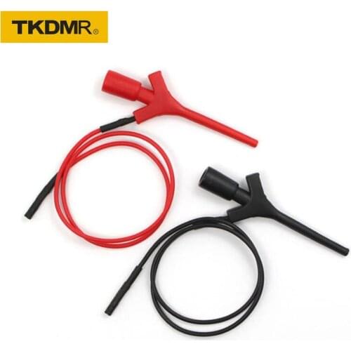 TKDMR Universal 2pcs ABS Aircraft-type Multimeter Mini Hook Clamp Circuit Test Claw Clip with 23CM Line free shipping