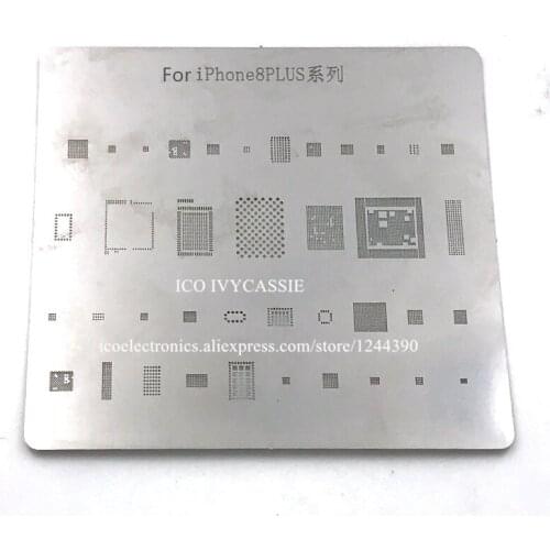 For iPhone 8 Plus 8P Nand flash wifi power audio CPU RAM IC BGA Stencil BGA Direct Heating Stencil reballing Template