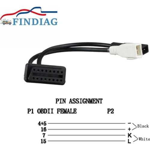 Superior 16 Pin Female Connector 2x2 Fits for Audi for Skoda OBD1 OBD2 2P+2P Adapter Cable Support for VAG COM OBD II Connector