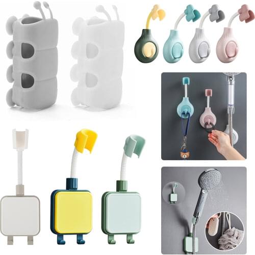 360 Degree Punch-Free Universal Adjustable Shower Bracket Bathroom Handheld Shower Head Holder Rack Nozzle Bracket Base Mount