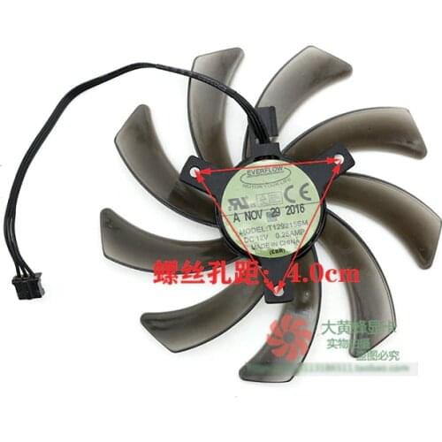 Original for GIGABYTE GTX750ti Graphics Card Fan PLD10010S12H T129215SM 12V 0.25A Pitch 40mm Diameter 95mm