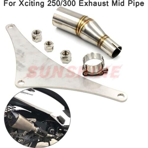 For Kymco XTOWN CITY Xciting 250 300 CT250 CT300 Exhaust Slip on Motorcycle Escape Moto Mid Pipe Motorcross Modified Tube Link