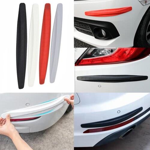 2PCS Car Bumper Protector Strips Anti-Scratch Sticker Guard Protective Trim Bar Black White Grey Auto Accessories