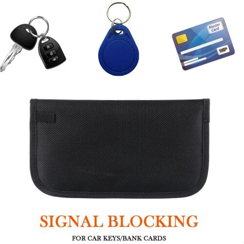 Key Phone Card Signal Shielding Cover Protector Car Keyless Signal Blocker Faraday Bag Handbag Case Interior Accessories