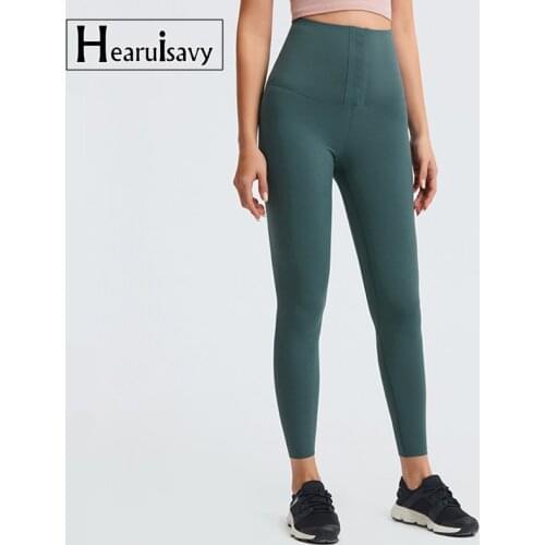 Adjustable Waist Naked Feel Yoga Pants For Women Gym Squat Training High Waist Quick-Drying Running Butt Lift Leggings Tights