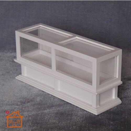 1:12 doll house mini furniture white jewelry cabinet merchandise display