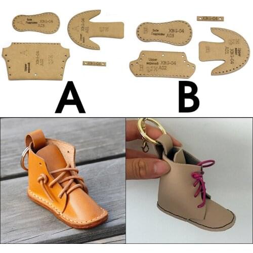 1Set DIY Kraft Paper Template New Fashion Cartoon Small Shoes Pendant Leather Craft Pattern DIY Stencil Sewing Pattern 4cm*8.5cm