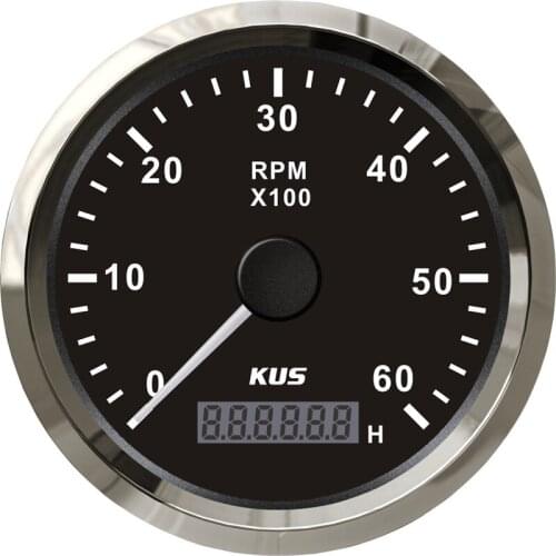 1pc Brand New 0-6000RPM Tachometers Modification 85mm Revolution Meters Waterproof 12v / 24v with Backlight Fit for Ship Auto RV