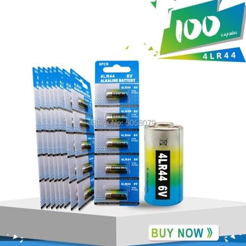 100pcs 4LR44 476A L1325 6V Dry Alkaline Battery Cells For Car Remote Dog Training Collar2CR1-3N CR28L 1406LC 2CR11108