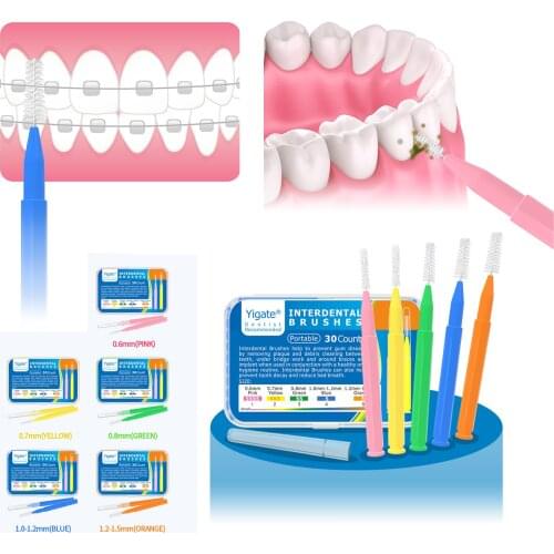 30pcs Tooth Floss Oral Hygiene Dental Floss Soft Plastic Interdental Brush Toothpick Healthy for Teeth Cleaning Oral Care