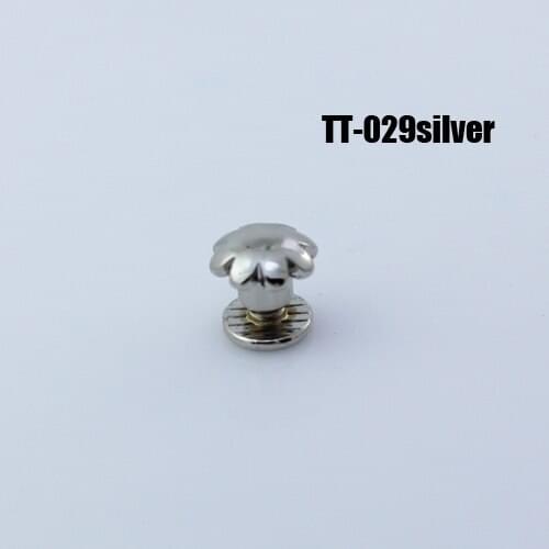 50pc SCREWBACK SPIKE TT- 029 leathercraft Silver
