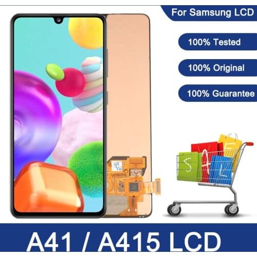 6.1" Original Super AMOLED For Samsung Galaxy A41 SM-A415F A415 LCD Display Touch Screen Digitizer Assembly with Service Pack