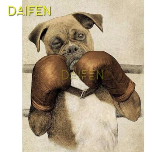 5D DIY Diamond embroidery Full Square Diamond painting Cross stitch lovely boxer dog bulldog Full Round Diamond mosaic