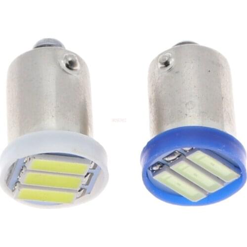 4pcs Car LED Interior Light BA9S T4W T2W T3W H5W Auto Bulbs DC 24V Cold White Reading Dome License Plate Lamp Map Lighting