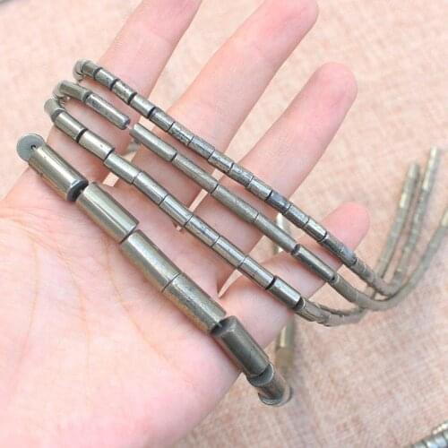 Natural Pyrite Tube Loose Beads 15inch per strand,For DIY Jewelry Making !We provide mixed wholesale for all items