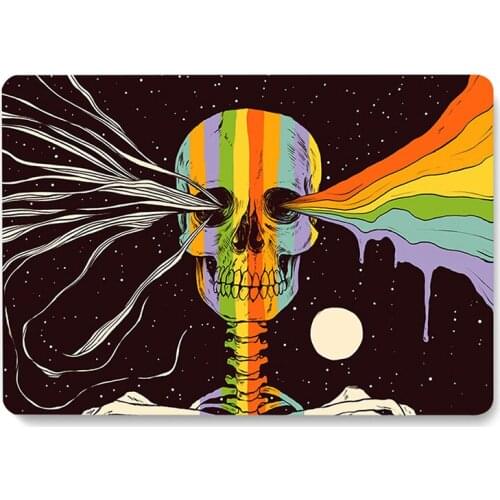 Skull Rainbow Colorful Pattern Laptop Case For MacBook Retina Air 11 12 13.3 New Pro 15.4 16 inch Cover shell