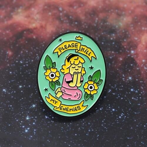 Cartoon Cute princess Enamel Brooches Metal Pin For Women New Fashion badge jewelry