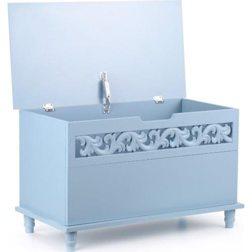 IKayaa Modern Living Room Cabinets Rectangle Storage Chest Large Toy Blanket Storage Cabinets Living Room Home Furniture