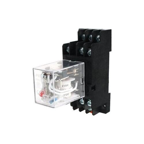 DC24V Coil 3 Phase 3NO+3NC 3PDT 11Pins Electromagnetic Relay w Socket