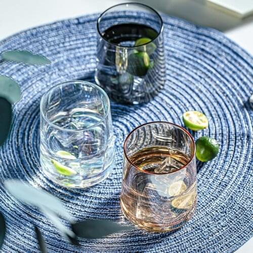 Colorful Glasss Water Glass Whiskey Glass European Style Drink Cup Colorful Drinking Cup Student Cups Modern Minimalist