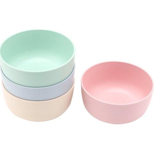 110*58mm Creative Bamboo Fiber Dinner Bowl Divided Dining Bowl Cartoon Cute Snack Tray Breakfast Dishes Kitchen Tableware