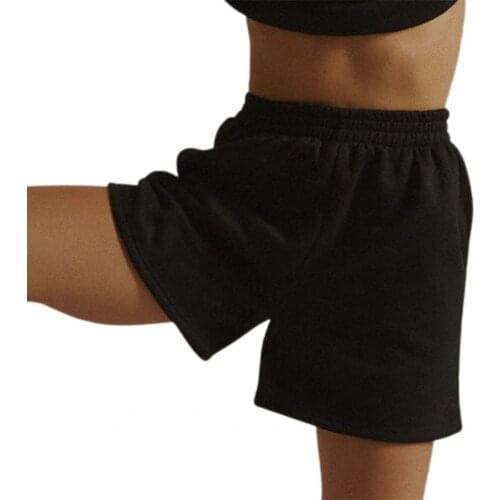 Summer Women Shorts Casual Solid Color Slim High Waist Wide Leg Shorts Jogger Sports Short Pants Trousers