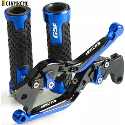 GSF LOGO Motorcycle Clutch Brake Lever handle Adjustable Foldable Levers For SUZUKI GSF 600/650/1200/1250 N/S Bandit GSF1250SA