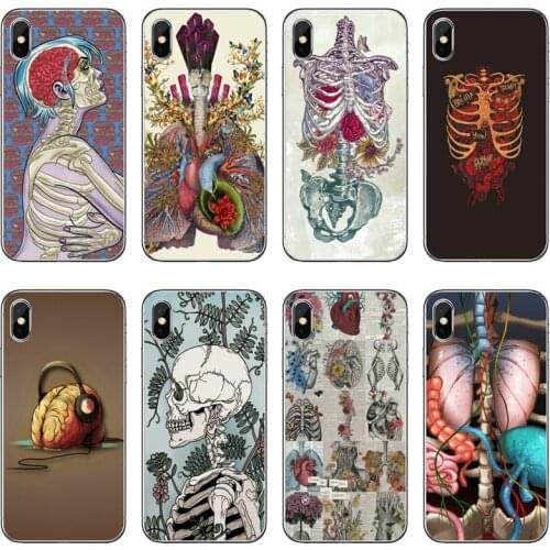 Fashion Human Anatomy Organ Art Accessories Phone Case For iPhone 11 Pro XS Max XR X 8 7 6 6S Plus 5 5S SE 4S 4 iPod Touch 5 6
