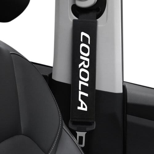 2pcs Car Safety Seat Belt Pads Harness Safety Shoulder Strap Cushion Cover Shoulder Cover for Toyota corolla car styling