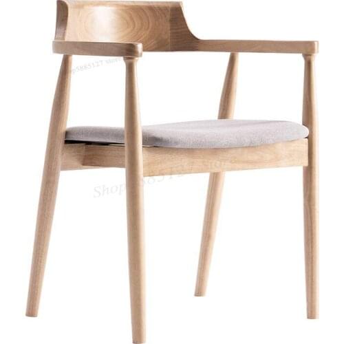 All Solid Wood Dining Chair Home Nordic Modern Minimalist Japanese Style Hiroshima Chair Leisure Milk Tea Shop Cafe Desk Chair