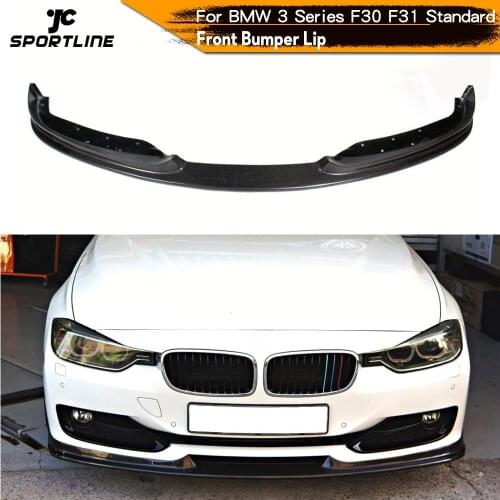 For BMW 325i 328i 3Series F30 F31 Standard Bumper 2012 - 2015 Front Bumper Lip Spoiler Splitters Carbon Fiber / FRP